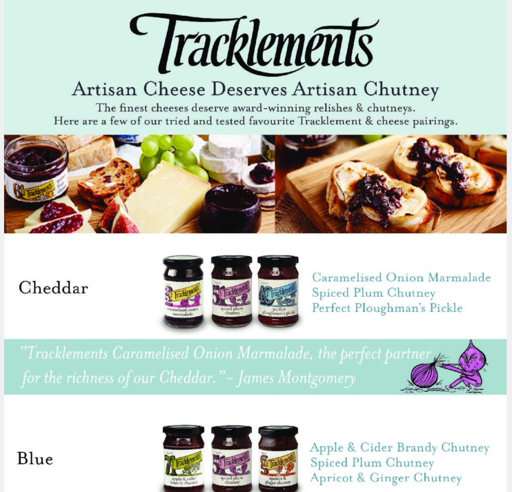Tracklements cheese pairing guide